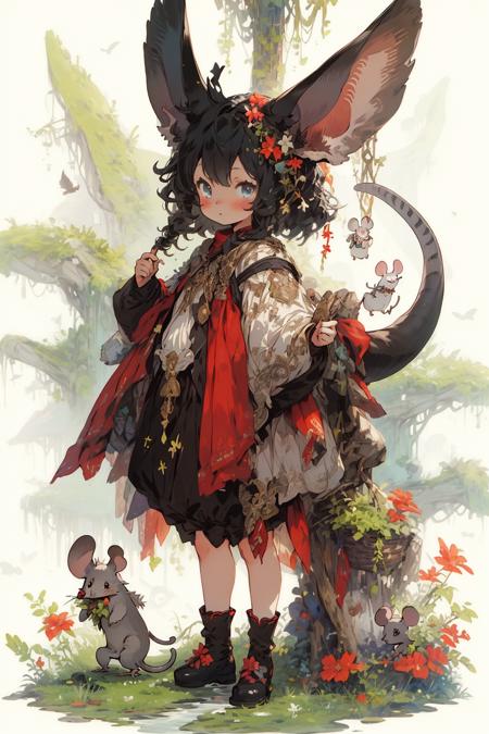 03938-2375448014-best quality,masterpiece,illustration,1girl,solo,full body,Blank background,(Fantasy world style_1.1),(Animal ear_1.1),tail,(Cut.png